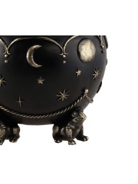 KLEIN HEXENKESSEL KUNSTHARZ FÜSSE FROSCH 20CM X 20CM X 17CM