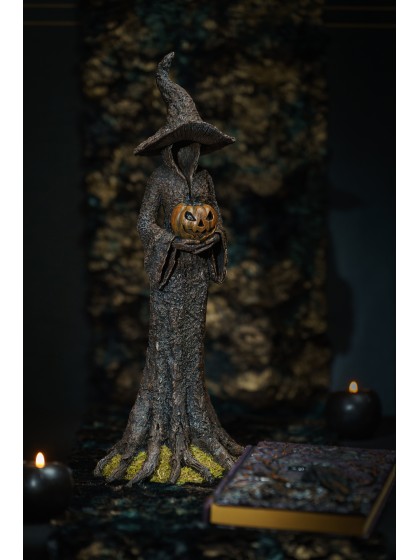 STATUE RESINE SORCIERE DE LA FORET 17CM X 12.5CM X40.5CM
