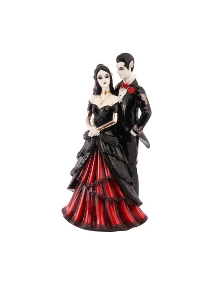 STATUE KUNSTHARZ PAAR VAMPIR ROT BLOODY 19.5CM X 15.5CM X 37CM