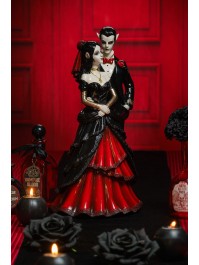 STATUE KUNSTHARZ PAAR VAMPIR ROT BLOODY 19.5CM X 15.5CM X 37CM