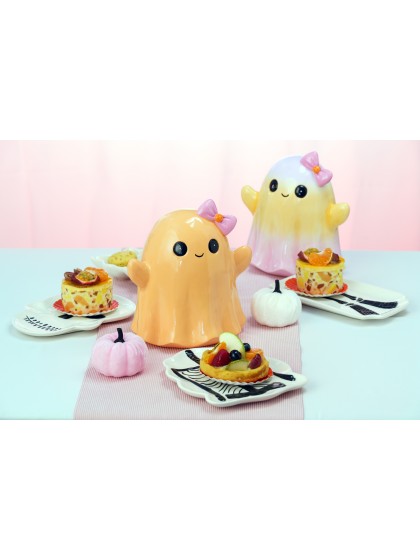 POLYRESIN LIGHT ORANGE GHOST 18CM X 14CM X 20CM