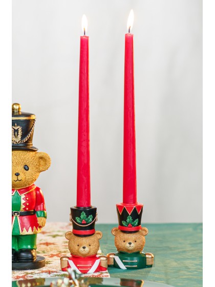 RESIN CANDLEHOLDER SWEET BEAR BARNABEY - 2 ASS 7.5CM X 5CM X 10CM