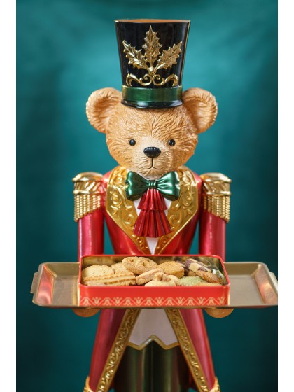 SIR BEAR BARNABEY AVEC PLATEAU 32CM X 33CM X 83.5CM