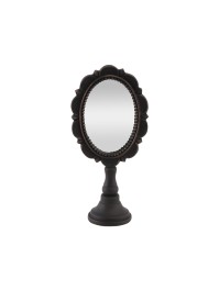 SMALL POLYRESIN STANDING MIRROR 12.3CM X 7.3CM X 25.5CM