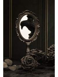 SMALL POLYRESIN STANDING MIRROR 12.3CM X 7.3CM X 25.5CM