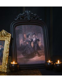 CADRE A POSER RESINE NOIR DANCING SKELETONS 23.6CM X 2CM X 35.5CM