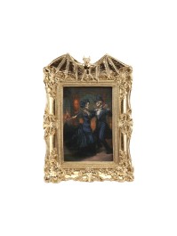 RAHMEN ZUM HINSTELLEN KUNSTHARZ FLEDERMAUS GOLD 17CM X 2CM X 27CM