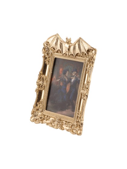RAHMEN ZUM HINSTELLEN KUNSTHARZ FLEDERMAUS GOLD 17CM X 2CM X 27CM