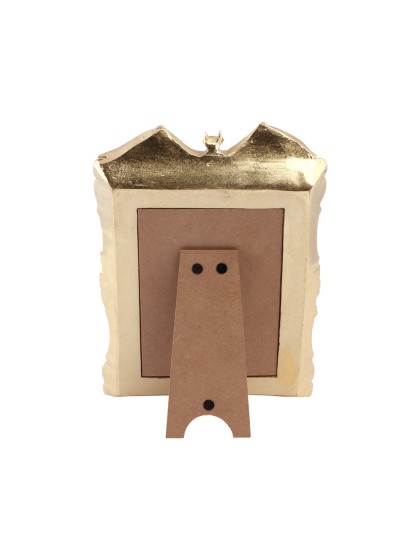 RAHMEN ZUM HINSTELLEN KUNSTHARZ FLEDERMAUS GOLD 17CM X 2CM X 27CM
