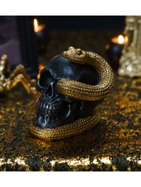 CRANE RESINE SERPENT OR 14.5CM X 14CM X 13.5CM