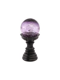 POLYRESIN MAGIC BALL PURPLE LED 10CM X 10CM X 22CM