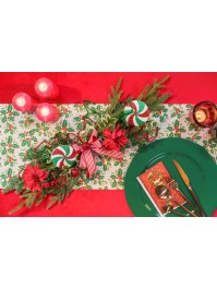 CENTRE DE TABLE PEPPERMINT SWEET 69CM X 20CM X 10CM