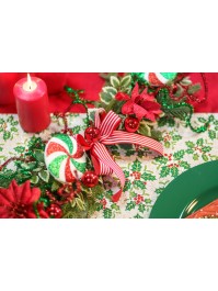 PEPPERMINT SWEET TABLE CENTER 69CM X 20CM X 10CM