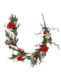 PEPPERMINT SWEET GARLAND 120CM X 24CM X 10CM