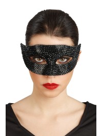 HALF MASK WITH BLACK DIAMONDS STRASS 17CM X 8CM X 8.5CM
