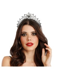 COURONNE DIADEME TOILE D\'ARAIGNEE 16.5CM X 15CM X 7CM