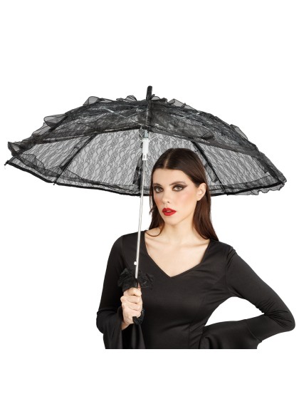BLACK LACE UMBRELLA DIA 90CM X 75CM