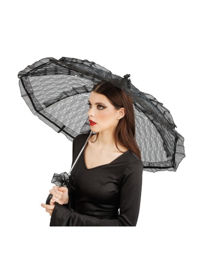 BLACK LACE UMBRELLA DIA 90CM X 75CM