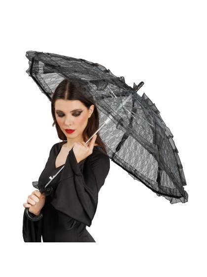 BLACK LACE UMBRELLA DIA 90CM X 75CM