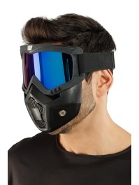 BLACK MASK BLUE EFFECT GLASSES 19CM X 5CM X 19CM