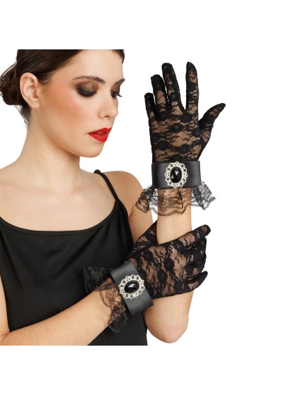 HANDSCHUHE SPITZE MIT PIERRE SCHWARZ Einheitsgröße - 25CM