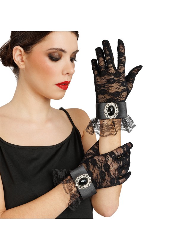 HANDSCHUHE SPITZE MIT PIERRE SCHWARZ Einheitsgröße - 25CM