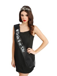 KIT BRIDE OR DIE - 2 PCS ECHARPE ET DIADEME ECHARPE: 9.5CM X 80CM DIADEME14.5CM X 16CM X 4CM