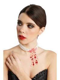 BLOODY PEARLS NECKLACE 31CM X 0.5CM X 11CM