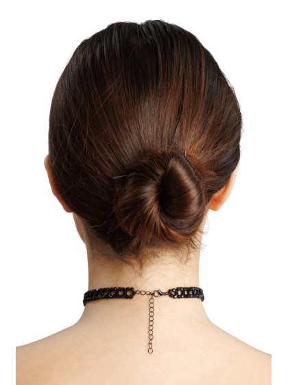 BLACK BEADS NECKLACE 30CM X 0.3CM X 11CM