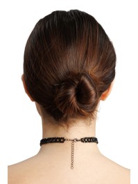 COLLIER PERLES NOIRES 30CM X 0.3CM X 11CM