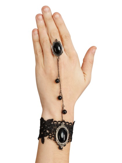 SET 3 PCS - HALSKETTE OHRRINGE ARMBAND MIT RING PERLE SCHWARZ HALSKETTE: 35CM X 0,5CM X 15CM: 2,5CM X 0,5CM X 4,5CM Armband: 