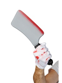 KILLER SET - 3 PCS APRON GLOVES KNIFE APRON: 62CM X 1CM X 84CM GLOVES: 9CM X 21CM KNIFE: 2.5CM X 2.5CM X 33CM