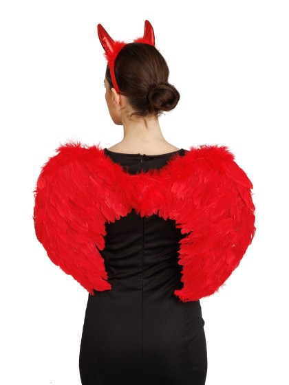 RED DEVIL SET - 3 PCS WINGS HEADBAND TRIDENT 