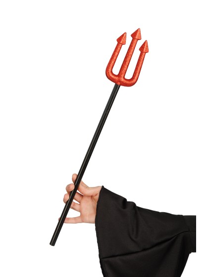 KIT DIABLE ROUGE - 3 PCS AILES SERRE-TÊTE TRIDENT AILES: 60CM X 42CM X 2CM TRIDENT: 7.5CM X 1CM X 53CM