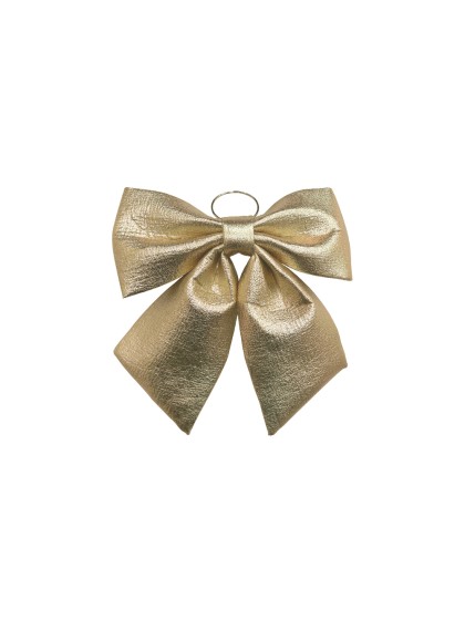 SHINY GOLD STELLAR BOW 34CM X 5CM X 34CM
