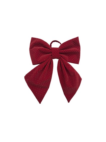 RUBY SANTA BOW 37CM X 6CM X 40CM