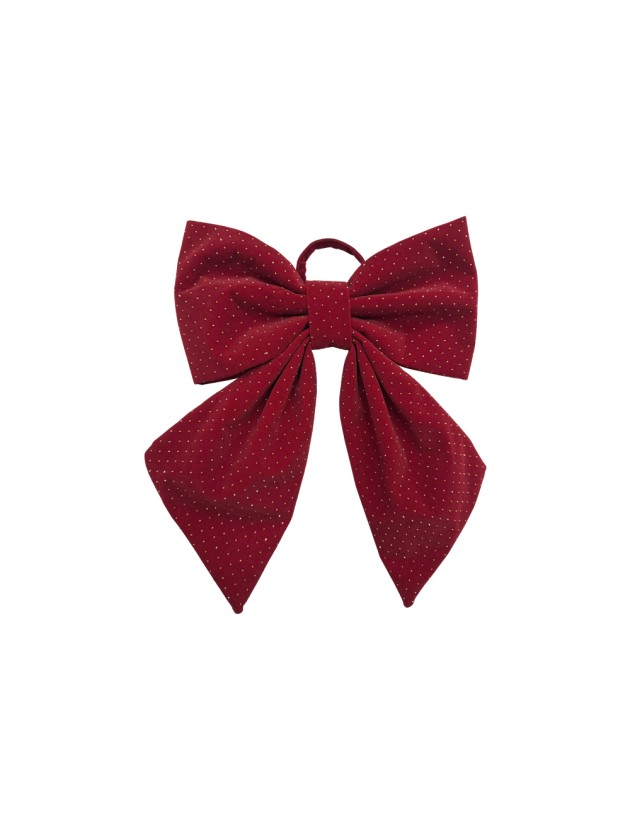 RUBY SANTA BOW 37CM X 6CM X 40CM