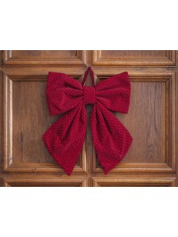 RUBY SANTA BOW 37CM X 6CM X 40CM