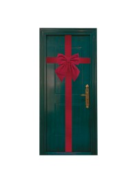 RUBY SANTA DOOR BOW 42CM X 5CM X 46CM
