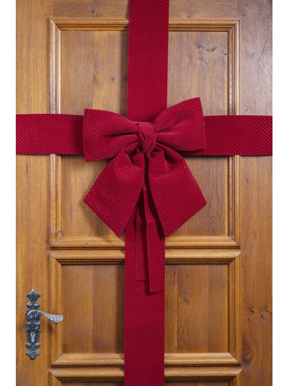 NOEUD DE PORTE RUBY SANTA 42CM X 5CM X 46CM
