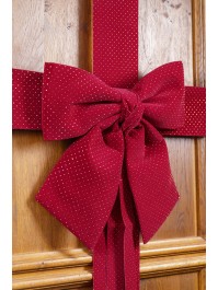 RUBY SANTA DOOR BOW 42CM X 5CM X 46CM