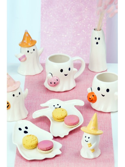 ASSIETTE CERAMIQUE FANTOME SUMMERWEEN - 2 ASS ENV. 17CM X 1.5CM X 20CM