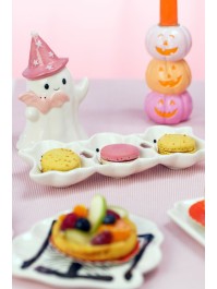 3 GHOSTS CERAMIC SERVING DISH 24CM X 3CM X 10CM