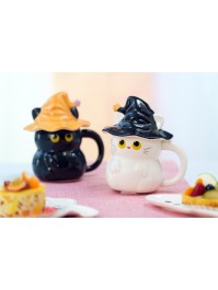 CERAMIC MUG CAT WITH HAT - 2 ASSORTED 14CM X 12CM X 16CM