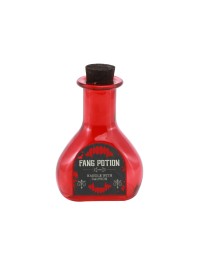 FLACON HEART VERRE ROUGE FANG POTION 8CM X 4CM X 10.8CM