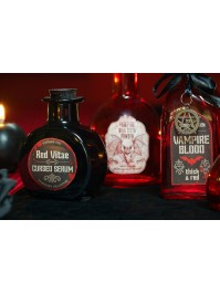 FLAKON RUND GLAS SCHWARZ CURSED SERUM 7.8CM X 4.5CM X 9.5CM