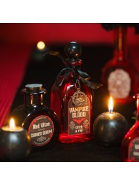 FLACON CARRE VERRE ROUGE VAMPIRE BLOOD 6.3CM X 6.3CM X 17CM