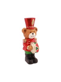 SWEET BEAR BARNABEY TAMBOUR POLYRESIN 11.5CM X 14CM X 29.5CM