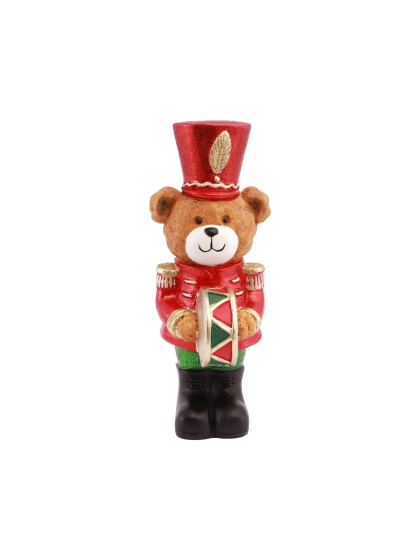 SWEET BEAR BARNABEY TAMBOUR POLYRESINE 11.5CM X 14CM X 29.5CM