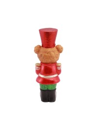 POLYRESIN SWEET BEAR BARNABEY WITH DRUM 11.5CM X 14CM X 29.5CM